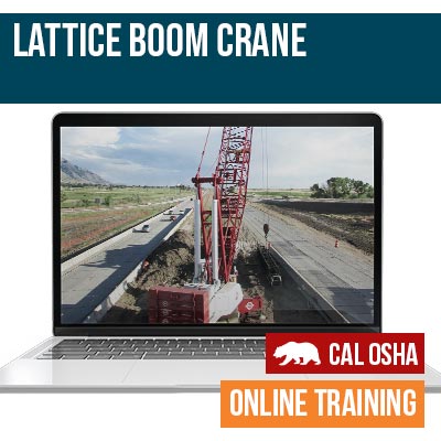 Lattice Boom Crane Online Training California